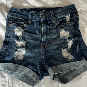 Aeropostale jeans ripped shorts
